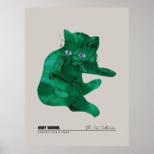Green Cat Poster