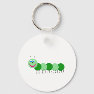 Green caterpillar keychain