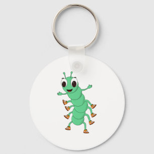 Green Caterpillar Keychain