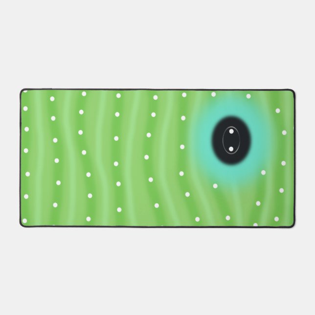 Green Caterpillar Pattern Gallery Wrap Wall Canvas Desk Mat (Front)