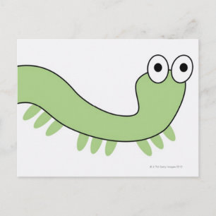 Green Caterpillar Postcard