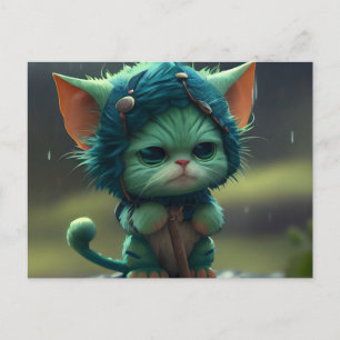 Green Cats Postcards
