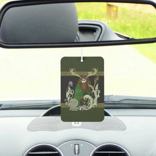 Green Celtic Antlers Man Air Freshener