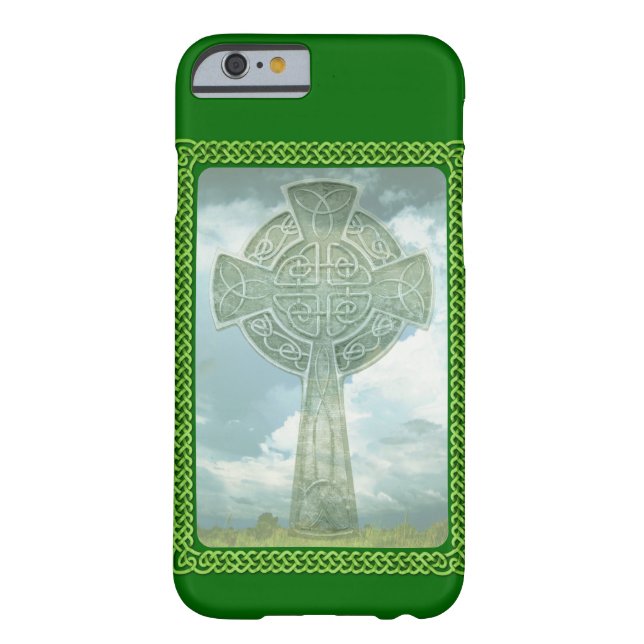 Green Celtic Cross And Clouds Case-Mate iPhone Case (Back)