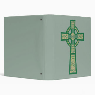 Green Celtic Cross School Binder