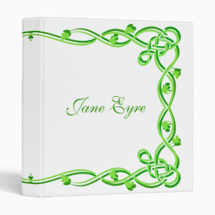 Green Celtic Design Avery Binder