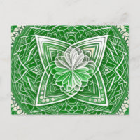 Green Celtic Flower Heart Chakra Sacred Geometry