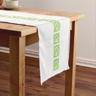 GREEN CELTIC KNOT 14x72 Table Runner