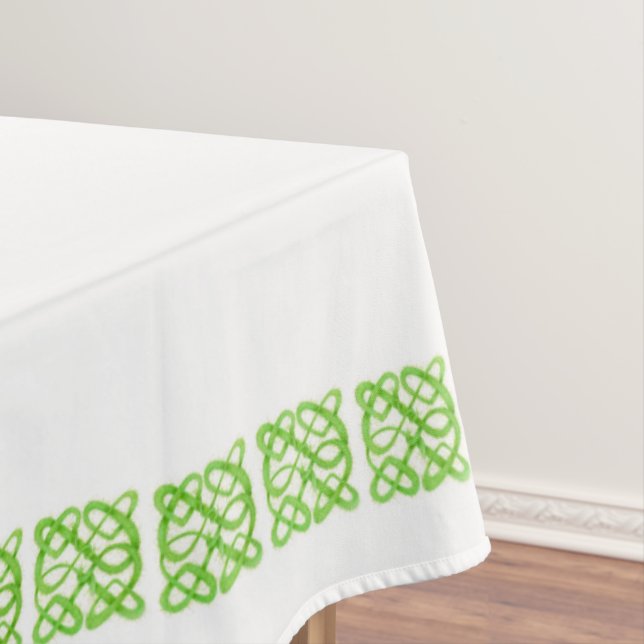 GREEN CELTIC KNOT 60x104 Tablecloth (In Situ)