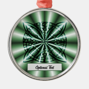 Green Celtic Knot Art Metal Ornament