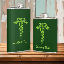 Green Celtic Knot Caduceus