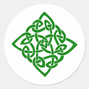 Green Celtic Knot Classic Round Sticker