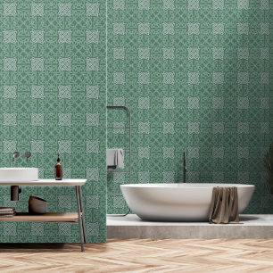 Green Celtic Knot Pattern Wallpaper
