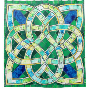 Green Celtic Knot Stone Mosaic