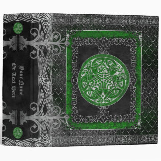 Green Celtic Medallion Gothic Grimoire Pagan Binder