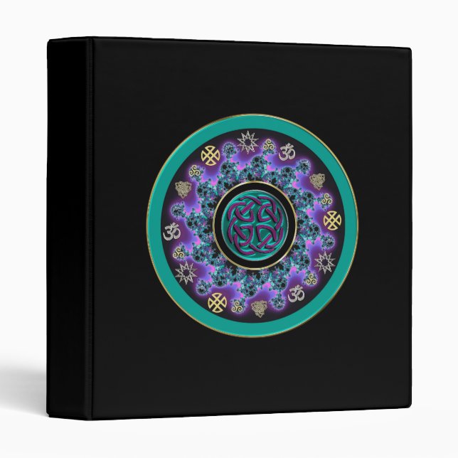 Green Celtic Mystical Mandala Binder (Front/Spine)