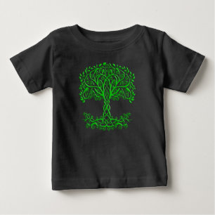 Green Celtic Tree Of Life Baby T-Shirt