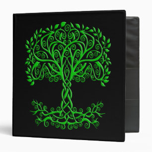 Green Celtic Tree Of Life Binder