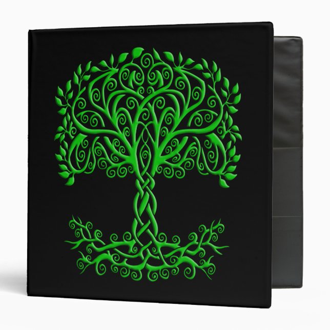 Green Celtic Tree Of Life Binder (Front/Inside)