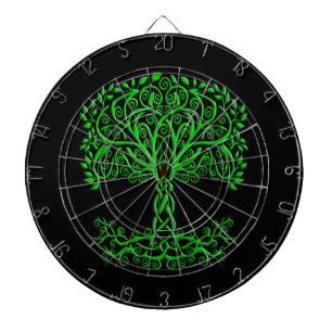 Green Celtic Tree Of Life Dartboard
