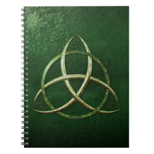 Green Celtic Trinity Knot Notebook