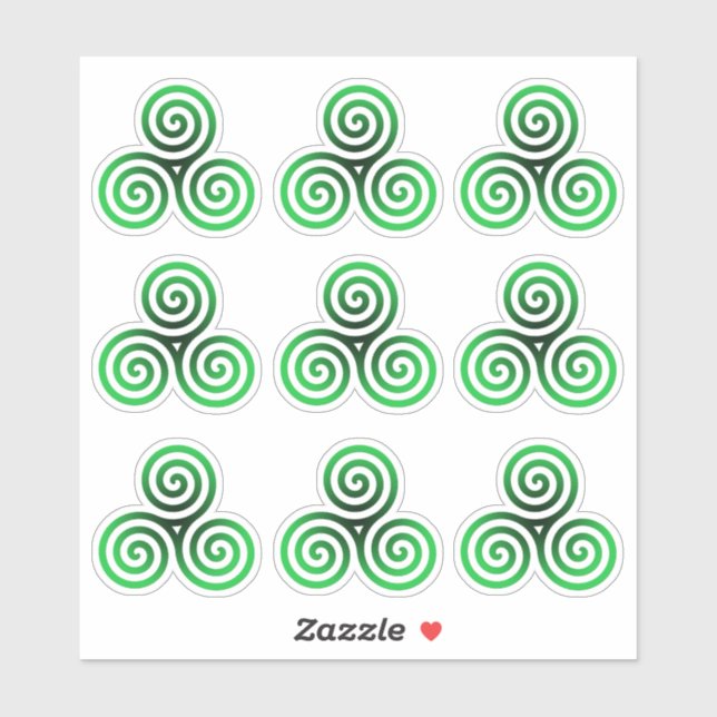 Green Celtic Triskele (Sheet)