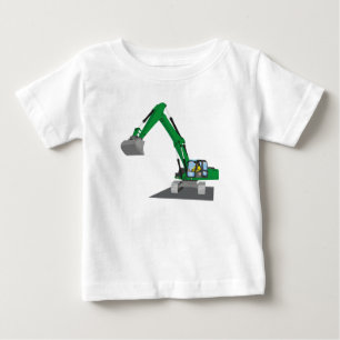 green chain excavator baby T-Shirt