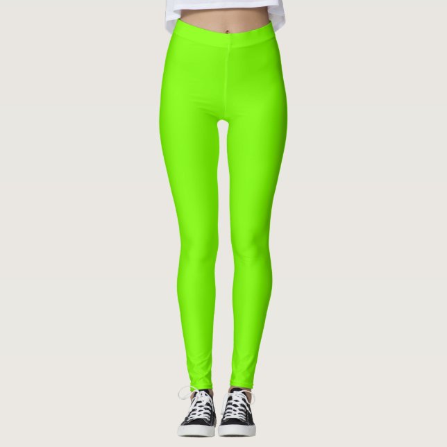 Green Chartreuse Leggings (Front)