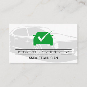 Green Check Mark Logo Business Card
