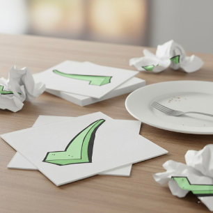 Green Check Mark Paper Napkins