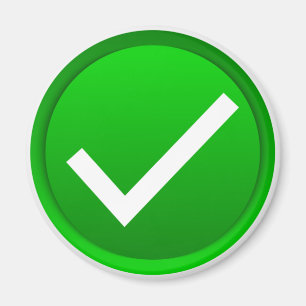 Green Check Mark Symbol Magnet