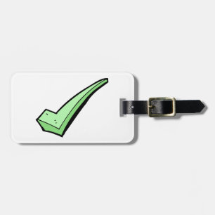 Green Check Mark Tick Symbol Luggage Tag