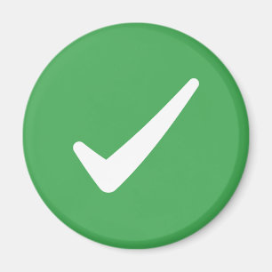 Green Check Mark Write Symbol Magnet