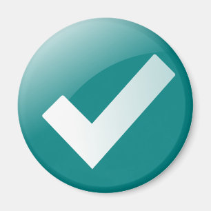 Green Check Mark Write Symbol Magnet