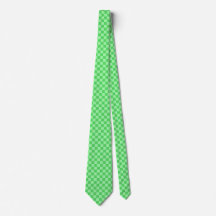 Green Check Neck Tie