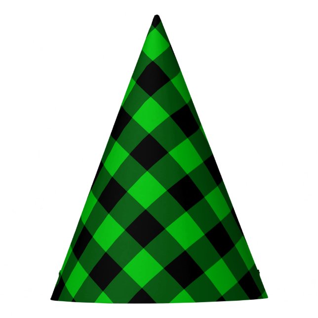Green Check Party Hat (Front)