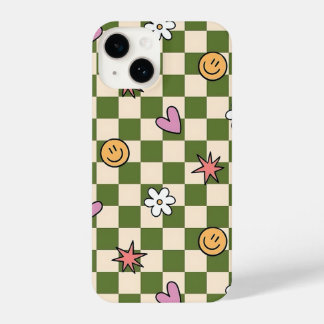 Green Checkerboard Aesthetic Phone Case
