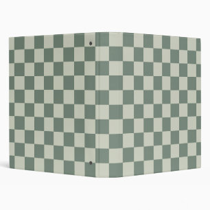 Green Checkerboard Binder