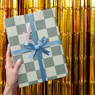 Green Checkerboard Wrapping Paper
