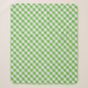 Green checkered fabric closeup , tablecloth textur sherpa blanket