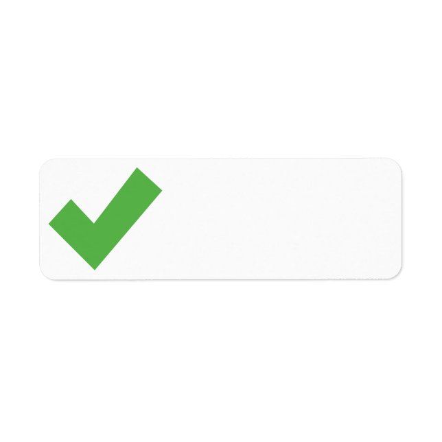 GREEN CHECKMARK CHECK CORRECT SYMBOL (Front)