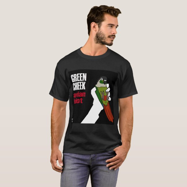 Green Cheek: Avian Idiot (Normal) T-Shirt (Front Full)