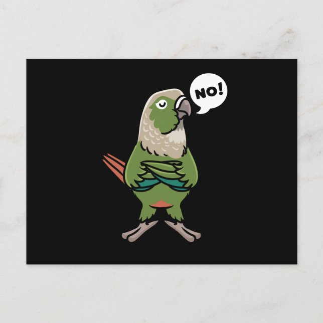Green Cheek Conure Green-Cheeked Parakeet Postcard (Front)