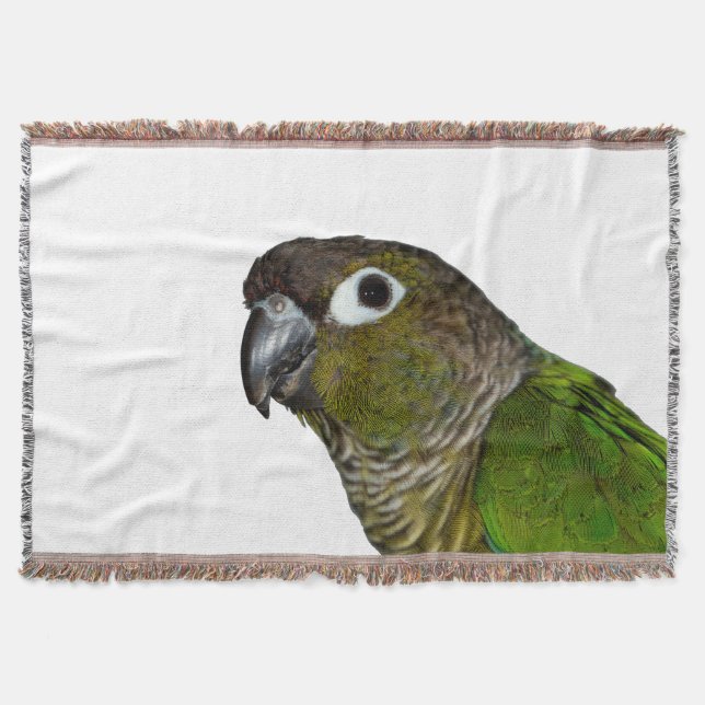 Green Cheeked Conure Throw Blanket (Front)
