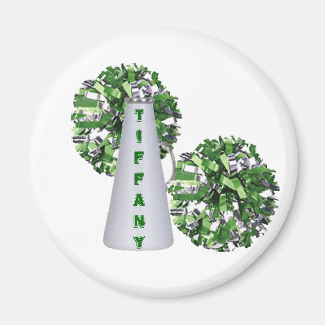 Green Cheerleader Magnet (Front)