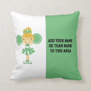 Green Cheerleading American MOJO Pillow