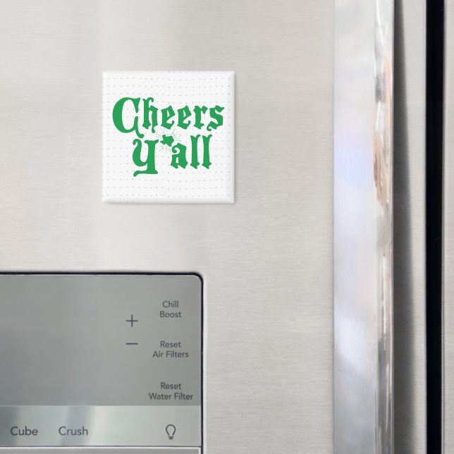 Green Cheers Y'all Magnet (In Situ (Fridge))