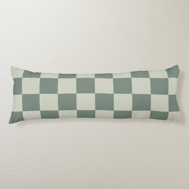 Green Chequerboard Body Pillow (Front)