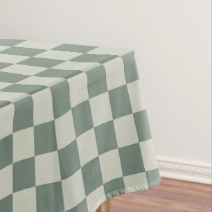Green Chequerboard Tablecloth