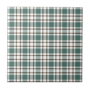 green chequered light tartan pattern tile